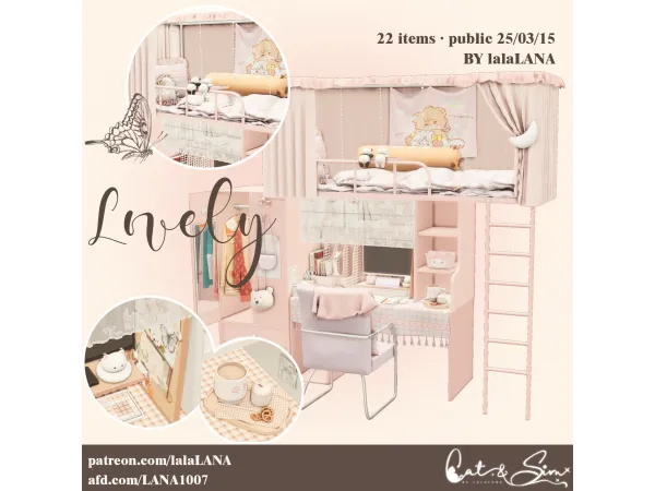 Mix Lovely Set by lalaLANA - The Sims 4 Custom Content