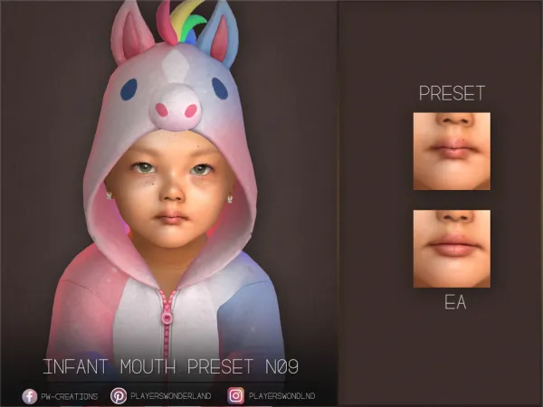 Mix Infant Mouth Preset N09 by thesimsresource - The Sims 4 Custom Content