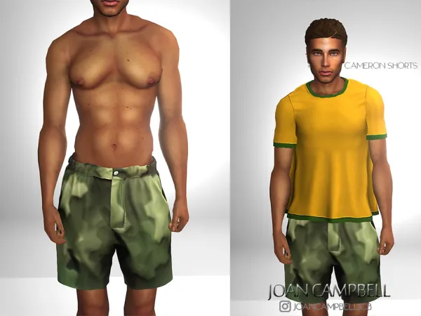 Maxis Match CAMERON SHORTS by Joan_Campbell_Beauty_ - The Sims 4 Custom Content