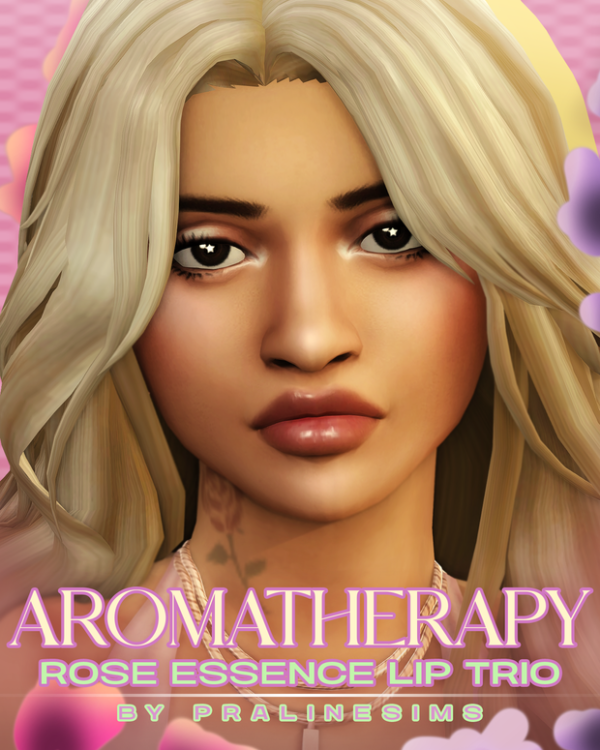 Mix ROMATHERAPY Rose Essence Lip Trio by simsfinds - The Sims 4 Custom Content