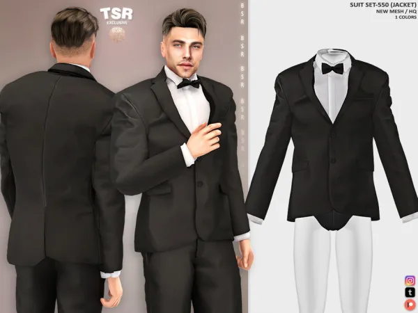 Alpha SUIT SET 550 (JACKET) BD1420 tr by busratr - The Sims 4 Custom Content