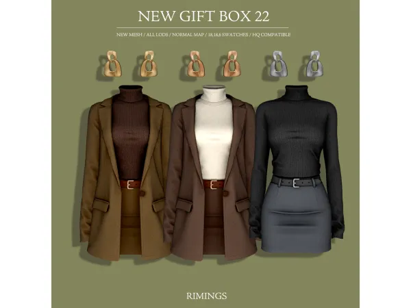 Alpha [RIMINGS] NEW GIFT BOX 22 - The Sims 4 Custom Content