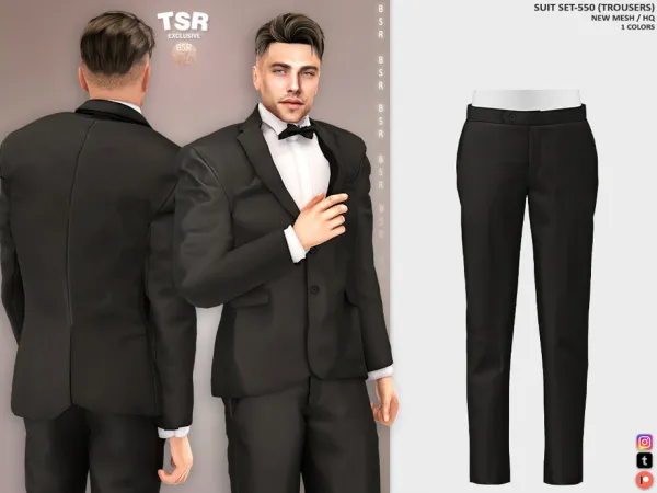 Alpha SUIT SET 550 (TROUSERS) BD1421 tr by busratr - The Sims 4 Custom Content