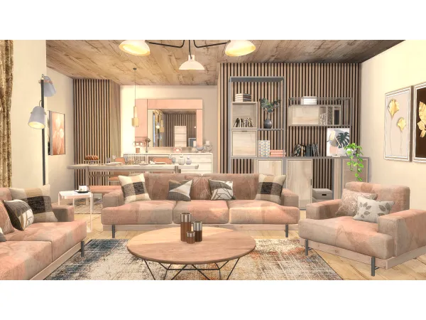 Maxis Match Evap Living Room - The Sims 4 Custom Content