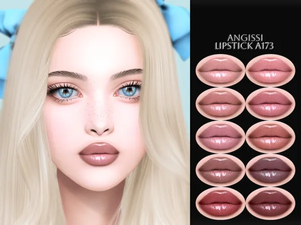 Alpha Lipstick A173 by ANGISSI - The Sims 4 Custom Content