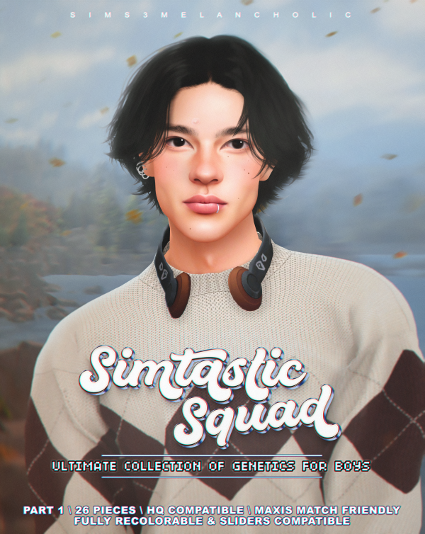 Alpha Simtastic Squad ultimate collection of genetics for boys by simsfinds - The Sims 4 Custom Content