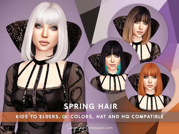 Alpha Spring Hair by sonyasims - The Sims 4 Custom Content
