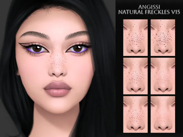 Maxis Match Natural freckles v16 by ANGISSI - The Sims 4 Custom Content