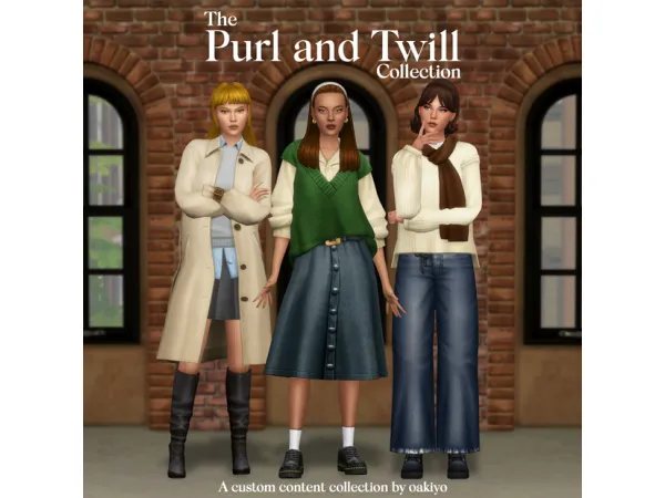 Maxis Match The Purl and Twill Collection by oakiyo - The Sims 4 Custom Content