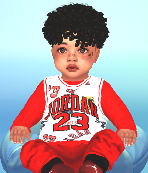Mix KHADIJAH551 SHAKE GO V2 HAIR CONVERSION FOR CHILD TODDLER AND INFANT by simsfinds - The Sims 4 Custom Content
