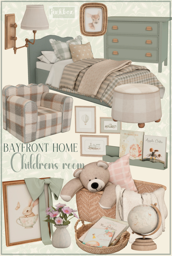 Alpha Bayfront home childrens room by simsfinds - The Sims 4 Custom Content