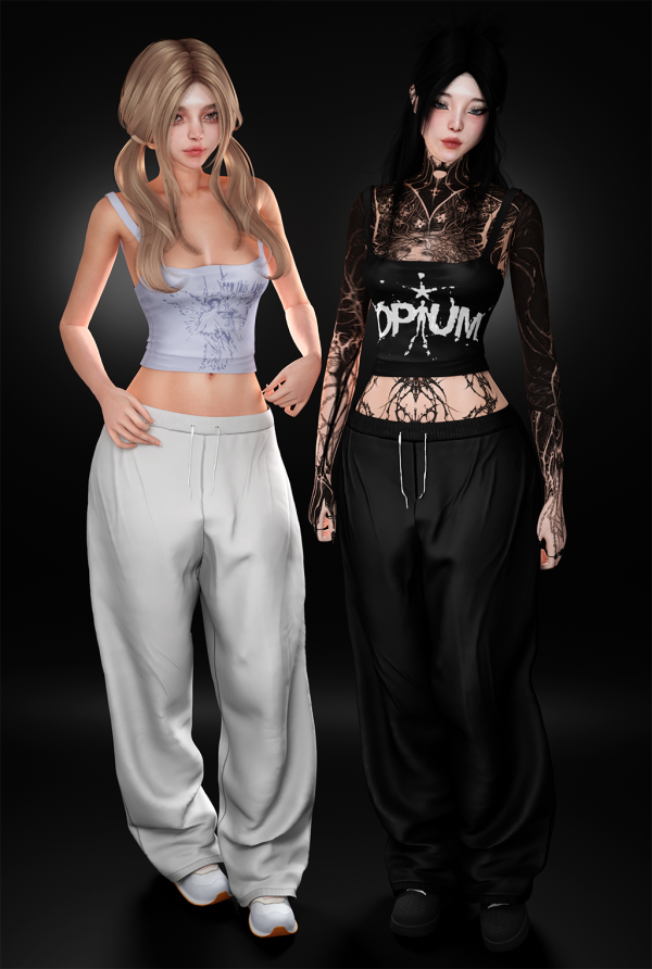 Alpha TOP MOLLY AND JOGG by whimp - The Sims 4 Custom Content