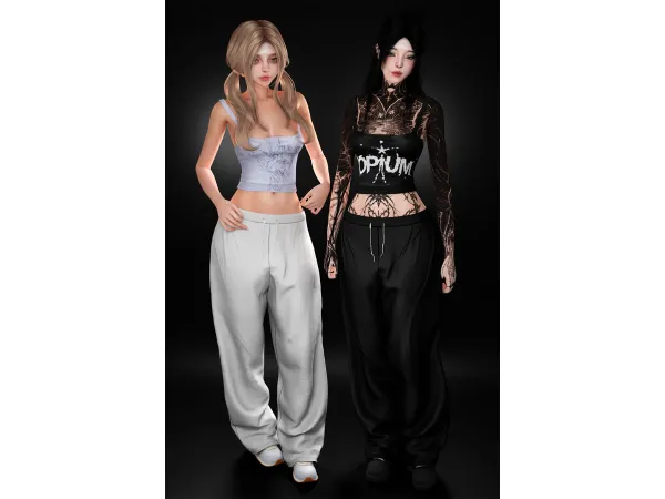 Alpha TOP MOLLY AND JOGG - The Sims 4 Custom Content