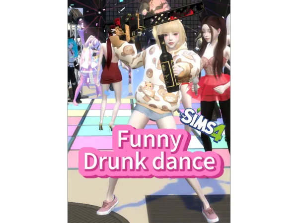 Mix Happy Drunk Girl friendSims 4 dance animation California Gurls cover free DL by SexyDevils - The Sims 4 Custom Content
