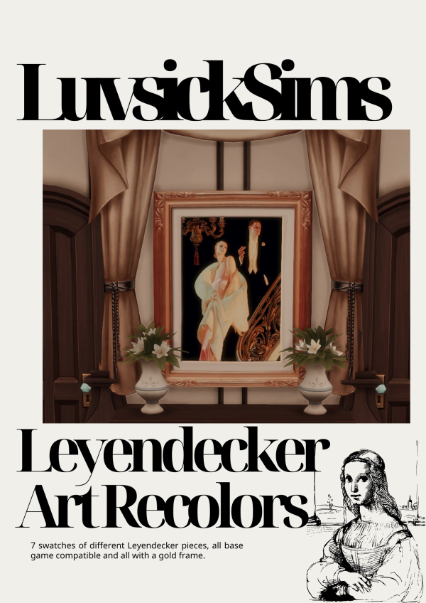 Mix Leyendecker Art Pieces by simsfinds - The Sims 4 Custom Content