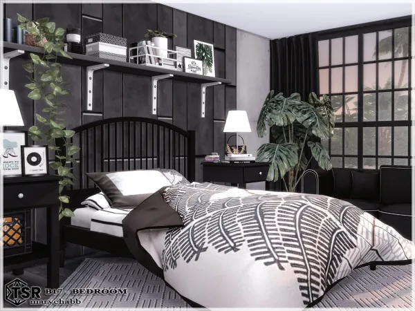 Mix B17 Bedroom by marychabb - The Sims 4 Custom Content