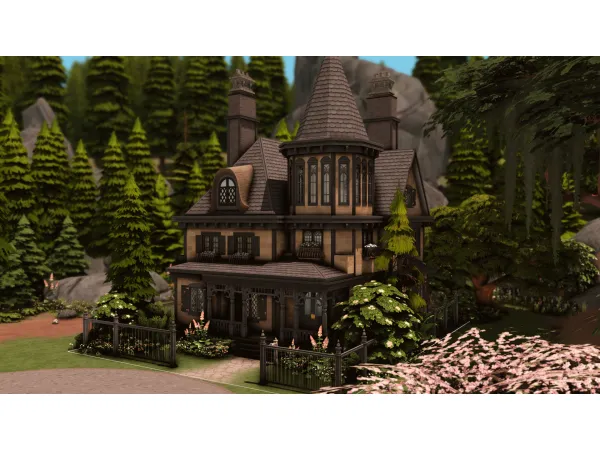 Maxis Match Dark Academia Witch House III by simsfinds - The Sims 4 Custom Content