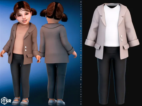 Maxis Match Dorothea Casual toddler blazer set by thesimsresource - The Sims 4 Custom Content