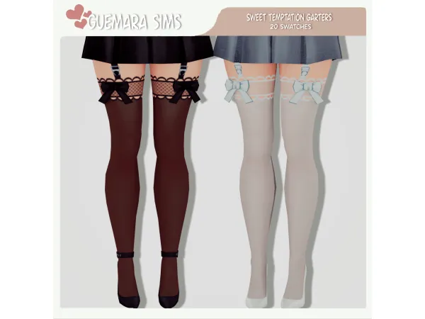 Maxis Match Sweet Temptation Garters ( Swatches) by Guemara - The Sims 4 Custom Content
