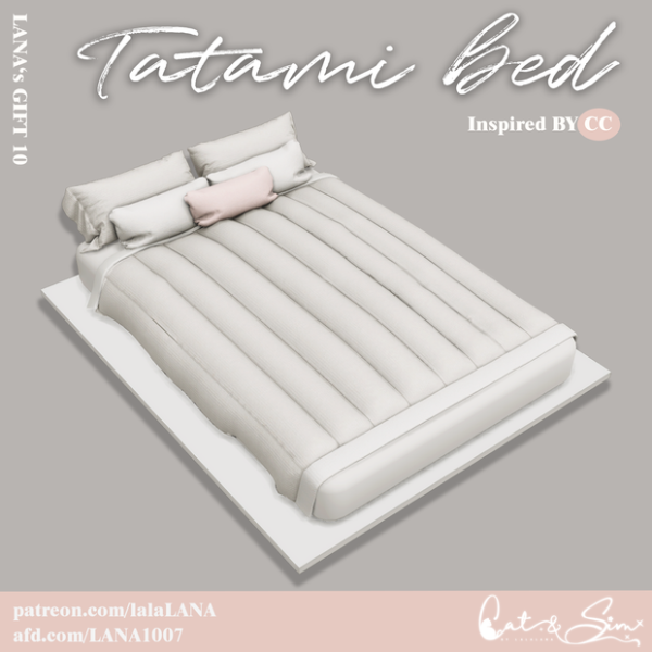 Mix [LANA's GIFT10] tatami bed by simsfinds - The Sims 4 Custom Content