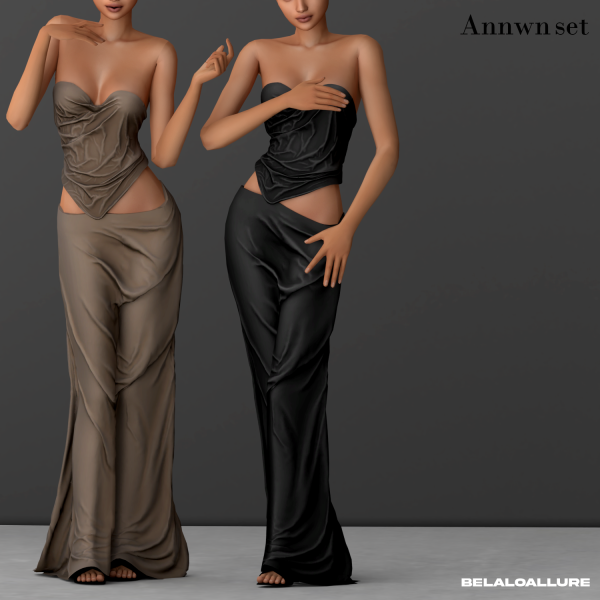 Alpha Annwn topskirt by simsfinds - The Sims 4 Custom Content