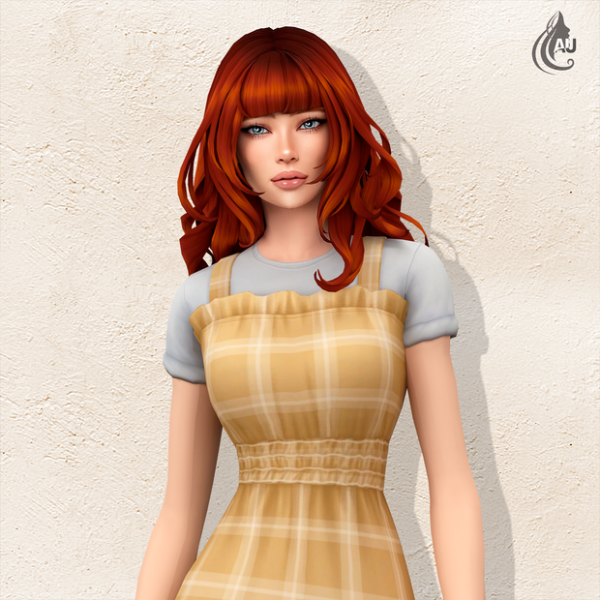 Maxis Match FEMALE MAXIS MATCH LONG WAVY HAIRSTYLE by aurum - The Sims 4 Custom Content