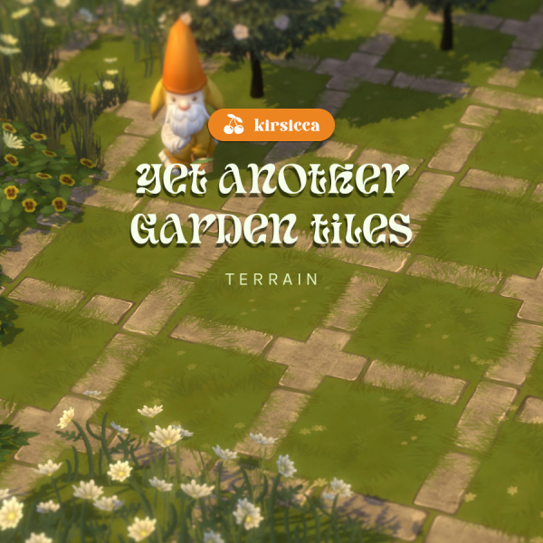 Maxis Match YET ANOTHER GARDEN TILES TERRAIN by simsfinds - The Sims 4 Custom Content