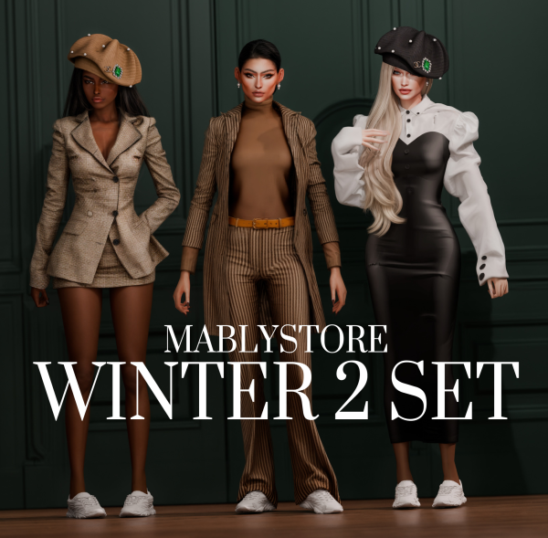 Alpha WINTER 2 SET by simsfinds - The Sims 4 Custom Content