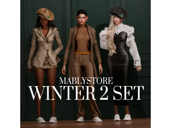 Alpha WINTER 2 SET by mably - The Sims 4 Custom Content
