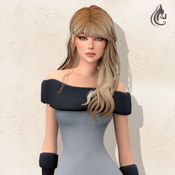 Maxis Match FEMALE MAXIS MATCH LONG WAVY HAIRSTYLE by aurum - The Sims 4 Custom Content