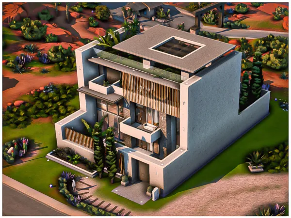 Maxis Match MM New Modern House 53 by Merin_Martini - The Sims 4 Custom Content
