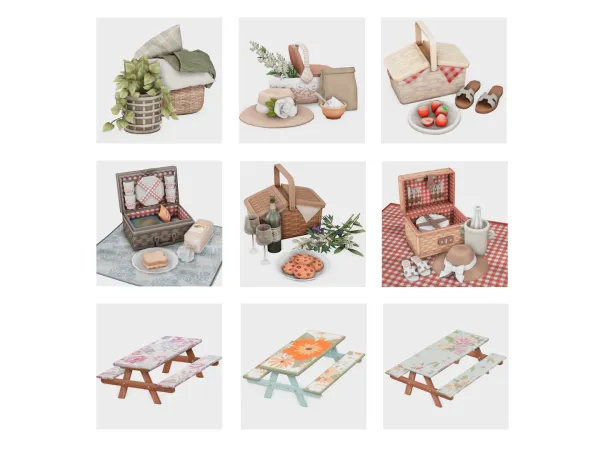 picnic must haves | sims 4 cc finds by boujeesimss
