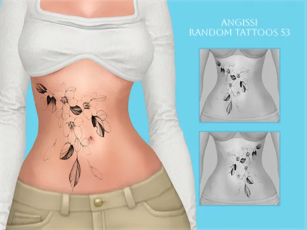 Mix Random tattoos 53 by thesimsresource - The Sims 4 Custom Content