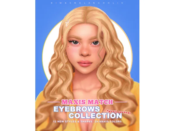 MAXIS MATCH EYEBROWS COLLECTION - GIRLS EDITION! by sims3melancholic