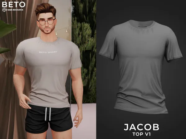 Alpha Jacob (Top V1) by Beto_ae0 - The Sims 4 Custom Content