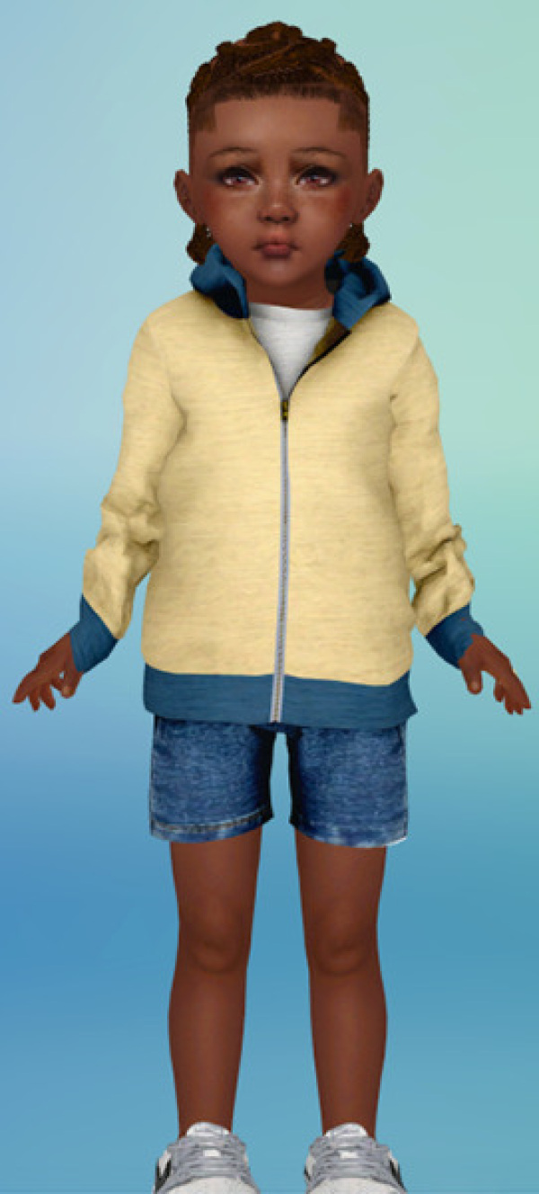 Maxis Match KHADIJAH551 CORNROW HEARTS HAIR CONVERSION FOR TODDLER CHILD AND INFANT by simsfinds - The Sims 4 Custom Content