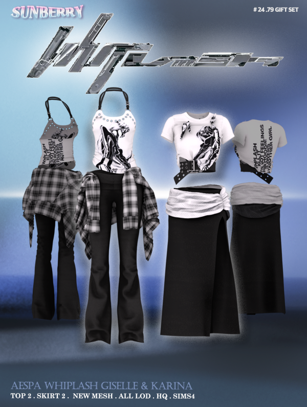 Alpha [SUNBERRY] AESPA Whiplash GISELLE KARINA by simsfinds - The Sims 4 Custom Content