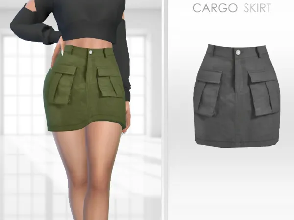 Mix Cargo Skirt by Puresim - The Sims 4 Custom Content