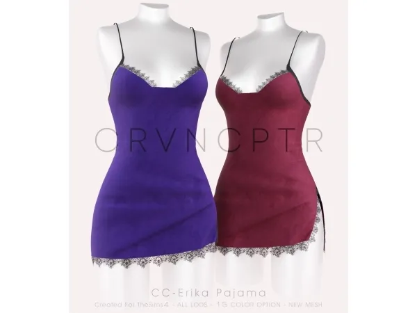 Alpha Erika Pajama - The Sims 4 Custom Content