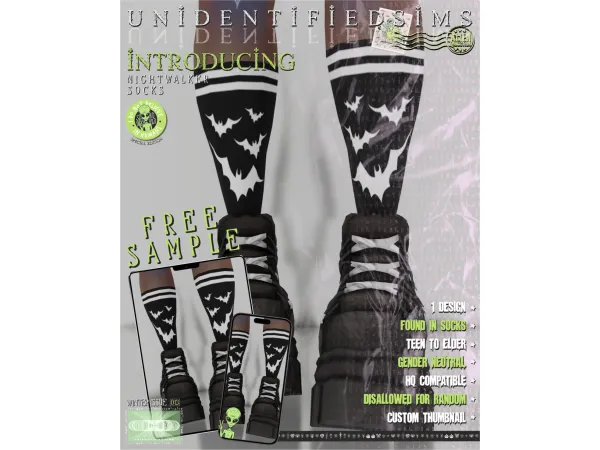 Nightwalker Socks - FREE Sample