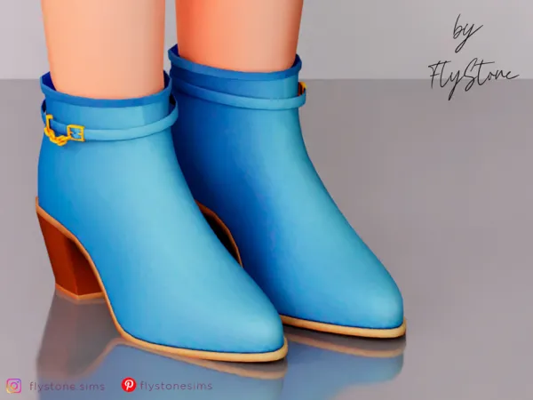 Maxis Match Child Boots With Golden Chain by thesimsresource - The Sims 4 Custom Content