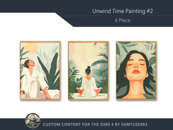 Mix Unwind Time Painting 2 Extra A Samtuse963 by simsfinds - The Sims 4 Custom Content