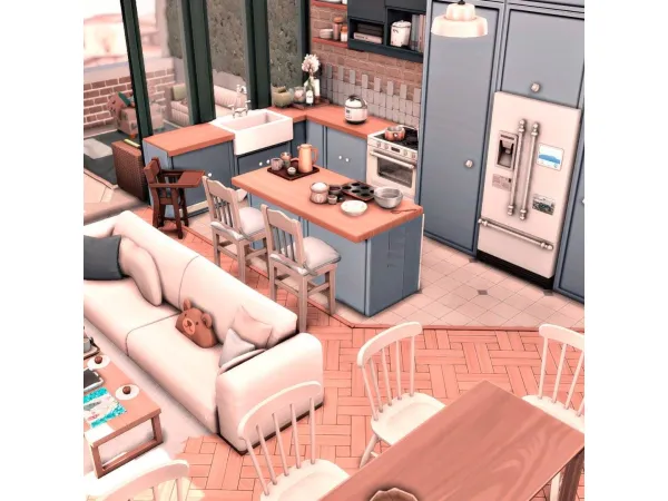 Maxis Match Big Family Apartment 20 by kellyhartx - The Sims 4 Custom Content