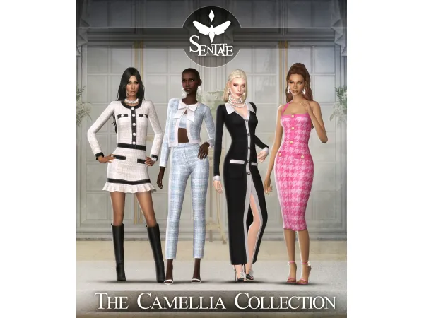 Maxis Match The Camellia Collection by sentate - The Sims 4 Custom Content