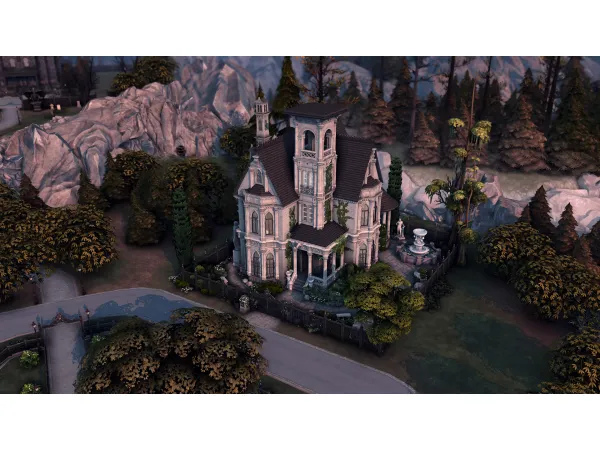 Maxis Match Vampires haunted home by simsfinds - The Sims 4 Custom Content