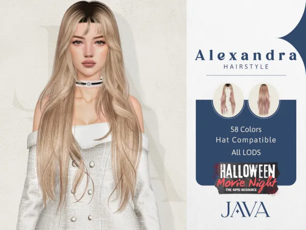 Alpha Alexandra (Hairstyle) by thesimsresource - The Sims 4 Custom Content