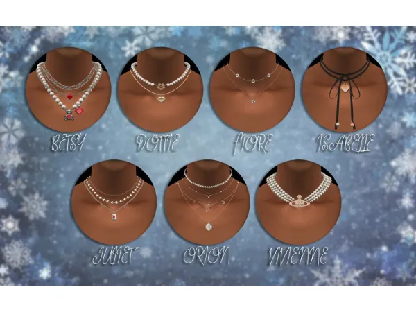 Seven new 4t2 Simpliciatys necklaces by simsfinds - The Sims 2 Custom Content