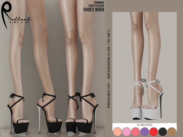 Alpha AF SHOES N059 by redheadsims - The Sims 4 Custom Content