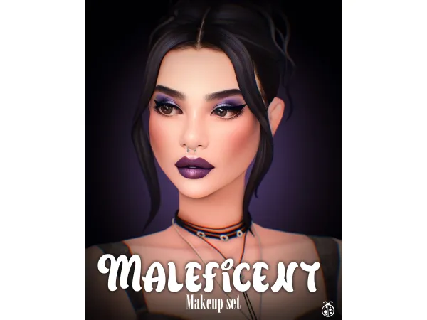 Maxis Match Maleficent Makeup Set by Ladybugtrait - The Sims 4 Custom Content