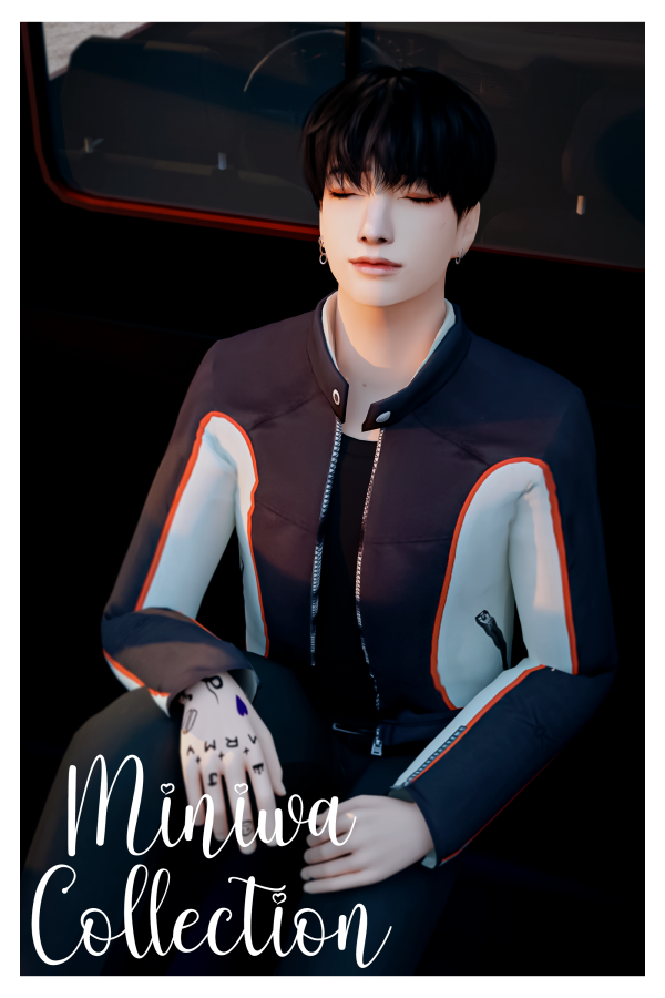 Maxis Match BTS DIESEL J BLINK BIKER JACKET by simsfinds - The Sims 4 Custom Content